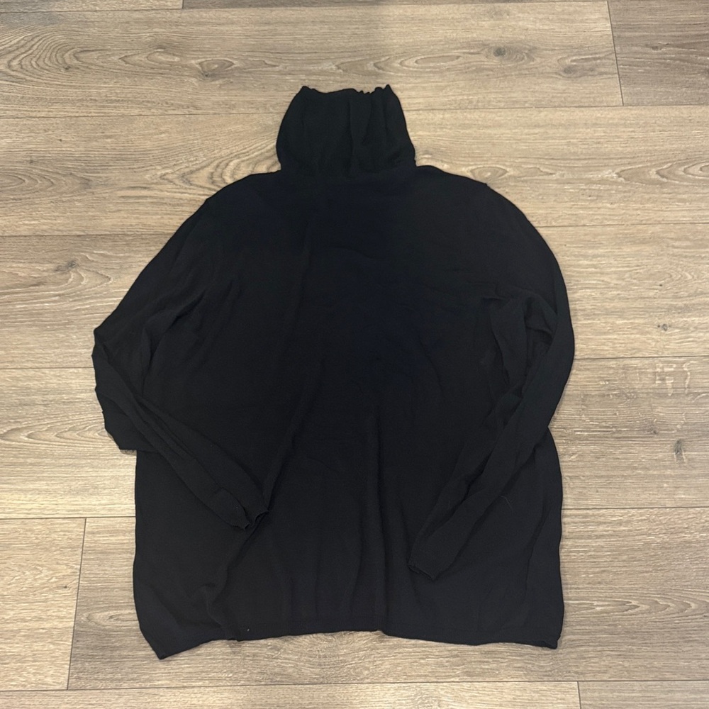 Eloquii Elegant Black Turtleneck Top